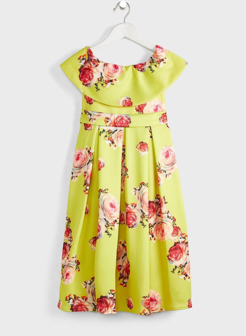 Kids Floral Print Dress