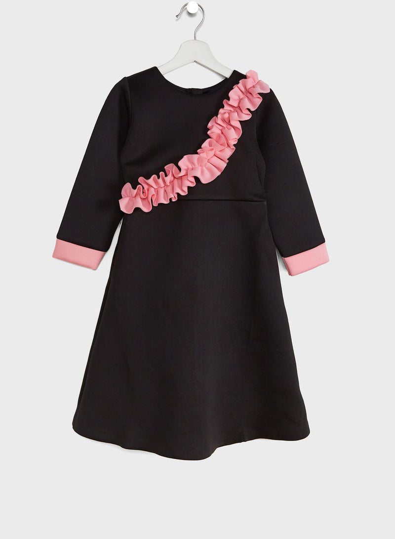 Ruffled A-Line Dress