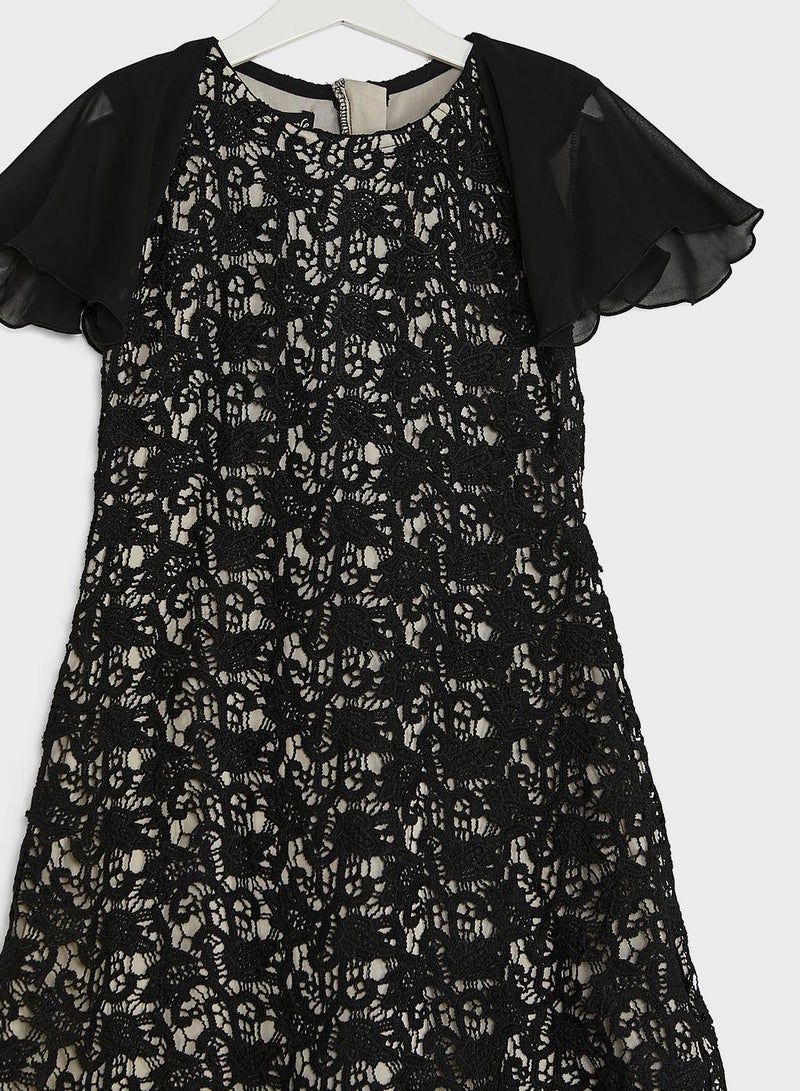 Lace Overlay Dress