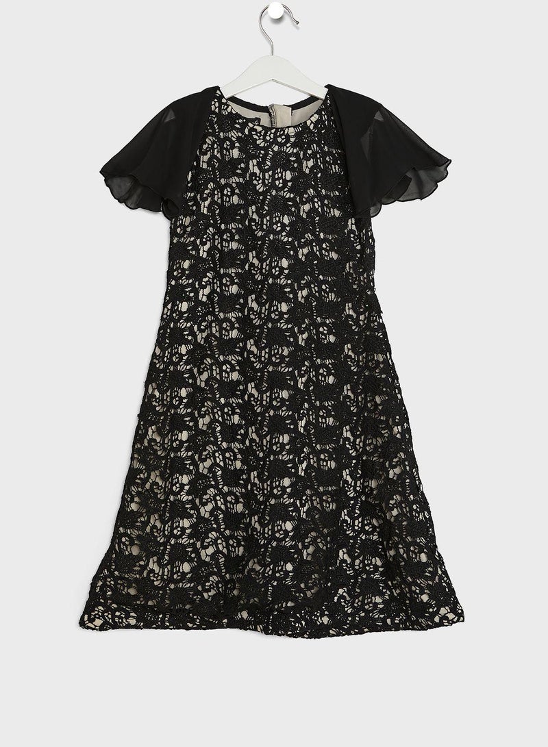 Lace Overlay Dress