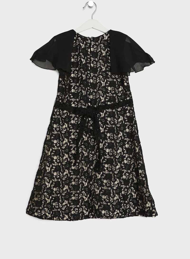 Lace Overlay Dress