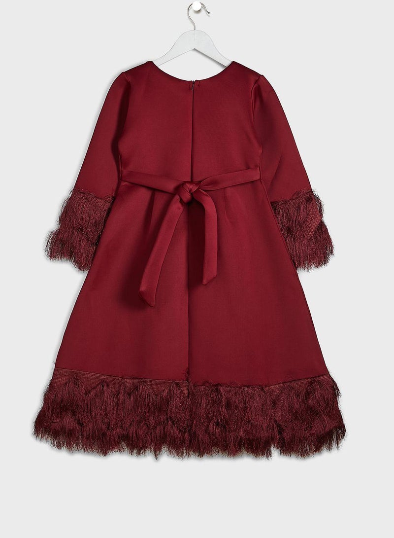 Fringed A-Line Dress
