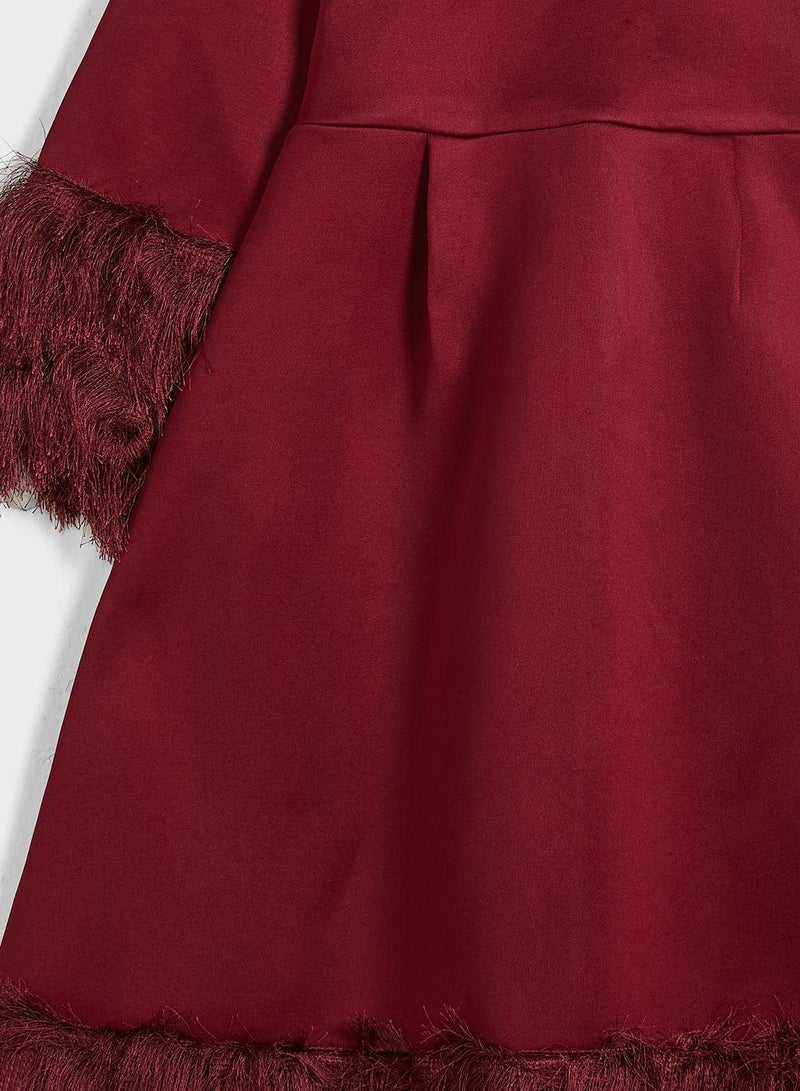 Fringed A-Line Dress