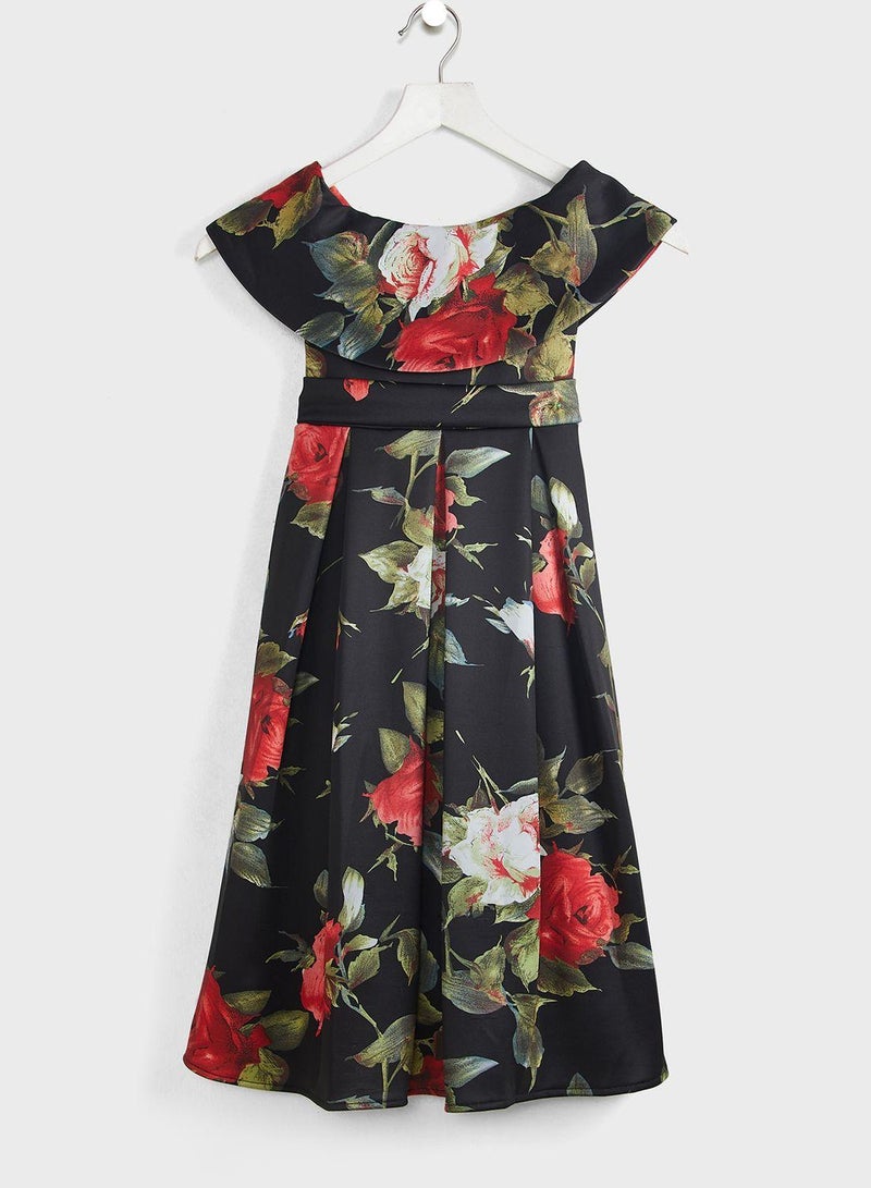 Kids Floral Print Dress