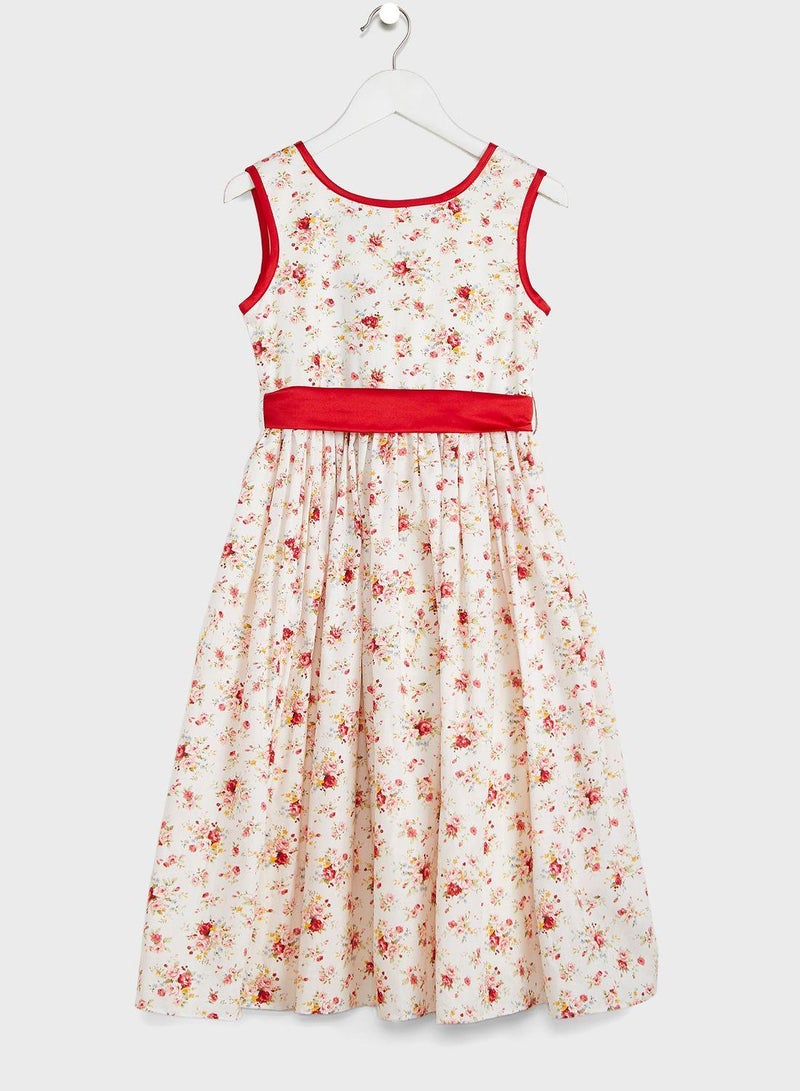 Kids Floral Print Dress