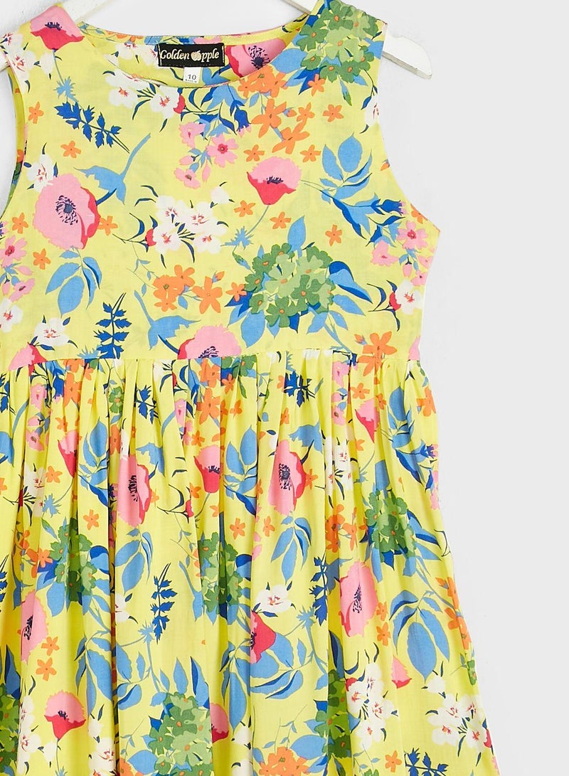 Kids Floral Print Dress