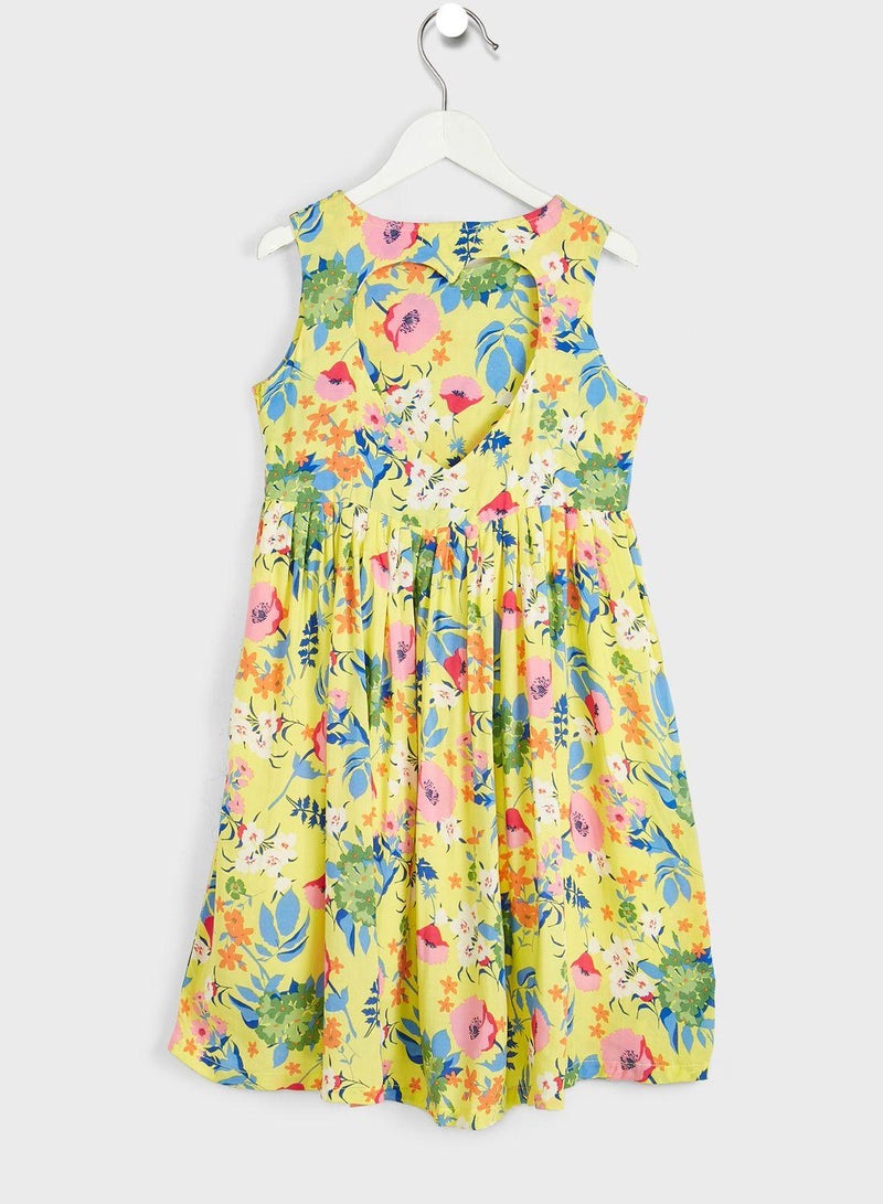 Kids Floral Print Dress