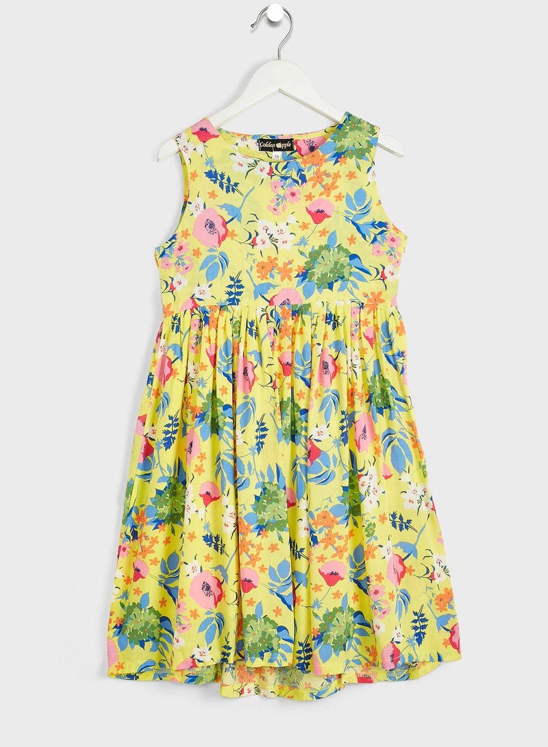 Kids Floral Print Dress