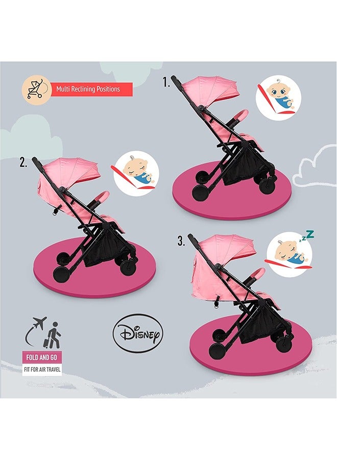 Compact Design, Storage Basket, Rear Breaks, Travel Compatible Princess Travel Stroller 0 To 36 Months