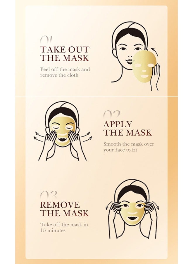 Collagen Crystal Facial Mask - Brightening Dull Tones To Leave The Face White And Even, Tightening Skin Collagen Mask 3PCS