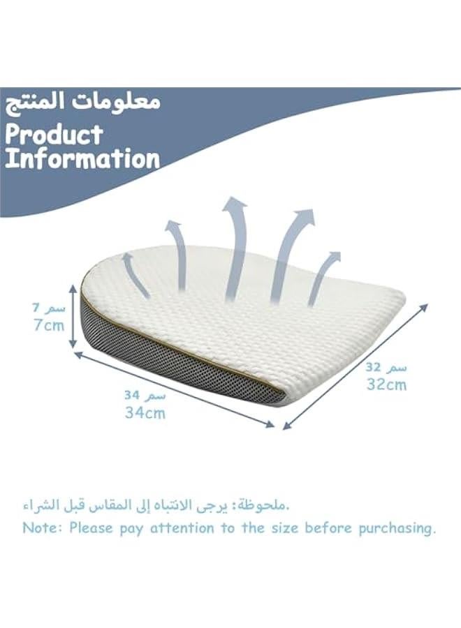 Baby Wedge Pillow Anti-Spit Milk Feeding Pillow for Reflux Sleeping Nursery Infant Square Crib 15 Inclination Mattress With Removable Cover Memory Foam Cotton Wedge Cushion for Newborn Child