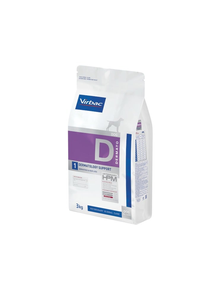 VIRBAC DRY FOOD FOR DOG DERMATOLOGY SUPPORT 3KG