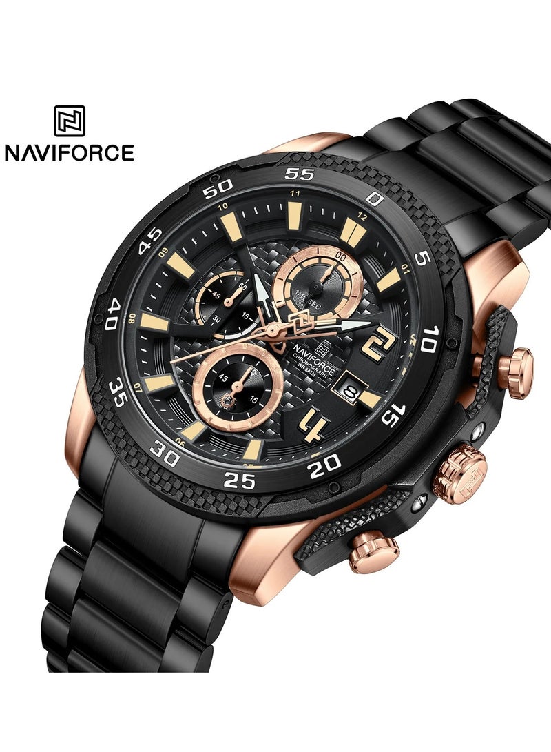 New Naviforce NF-8047S Men’s Wrist Watch, Stainless Steel Straps