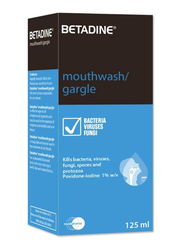 Betadine Gargle and Mouthwash 125ml