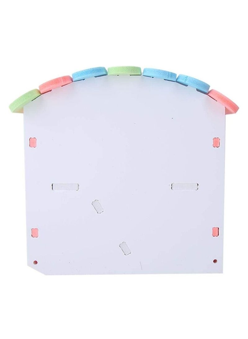 SYOSI Wooden Hamster House, Hamster Hideout House with Stair Exercise Toys, Small Animal Pet Play House, Dual-layer Hamster Villa with Hamster Ladder (Pink)