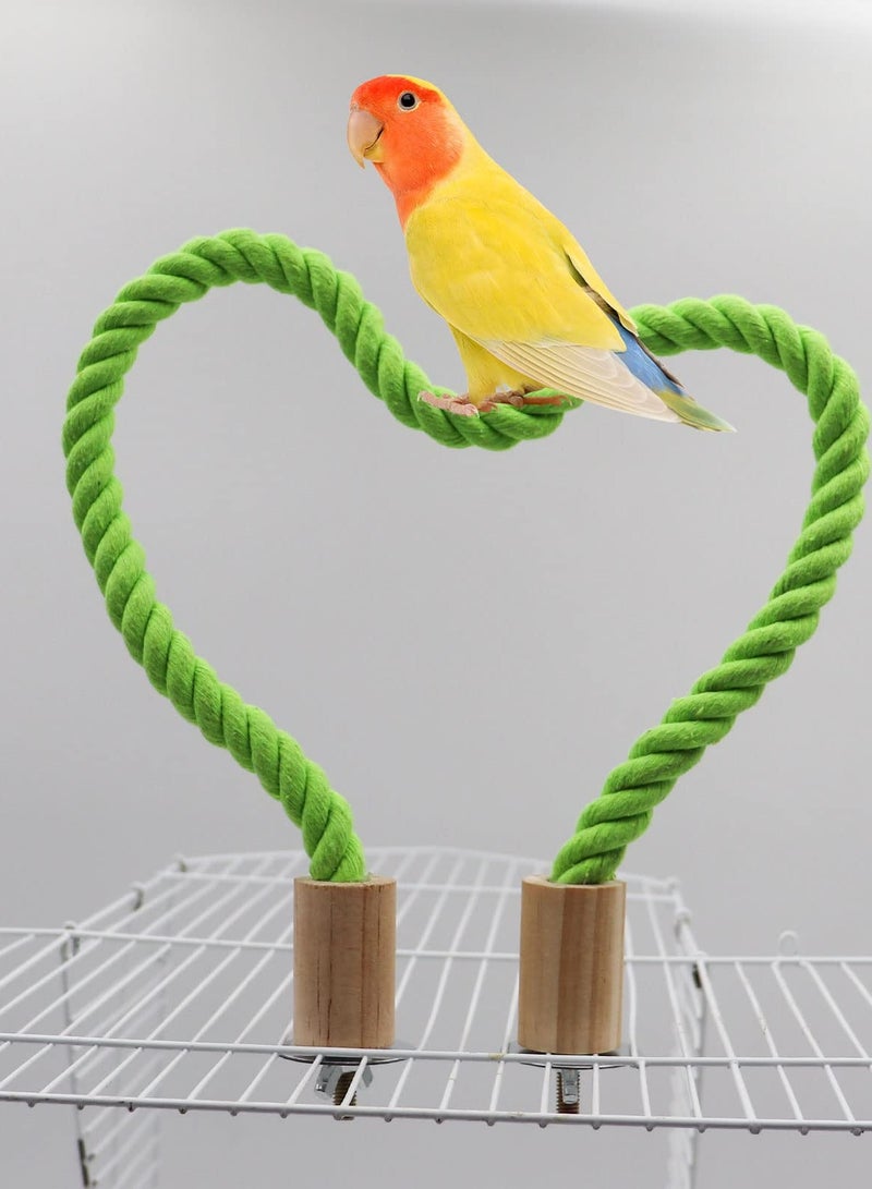 2 Pack Bird Rope Perch Swing, Bird Cage Stand Pole Accessories, Paw Grinding Standing Climbing Perch for Parrot, Parakeet, Lovebirds, 31.49 Inches, 80 cm