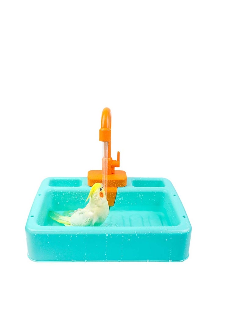 Bird Bathtub Parrot Shower Box Bathing Tub Container Cage Accessory for Small Medium Parakeet Cleaning Supplies