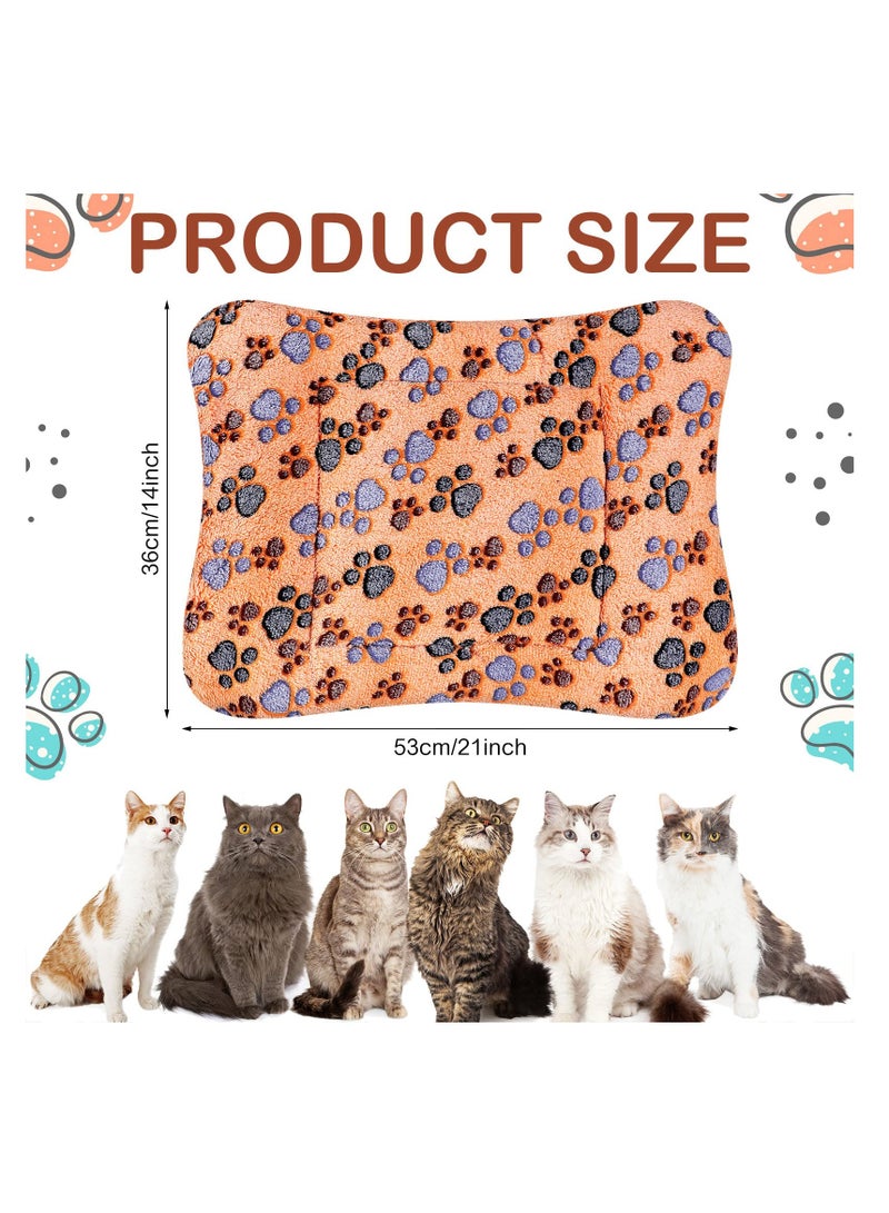 Ultra Soft Pet Bed for Cats and Small Dogs, 21x14 Inches Dog Crate Pad with Cute Star Print, Washable and Reversible Fleece Kennel Mat, Ideal for Indoor Cats, Small Dogs, and Cat Carriers, 53 x 36 cm