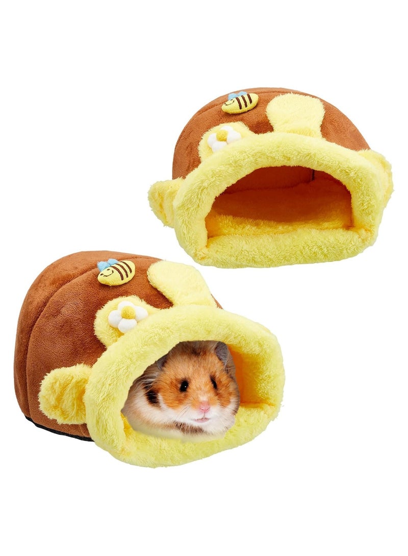 Hamster Bed Hideouts, Warm Small Animal Pet Beds, Hamster Bed House Accessories, for Small Pet Winter Sleeping Rat Hedgehog Chinchilla Ferret Hamster