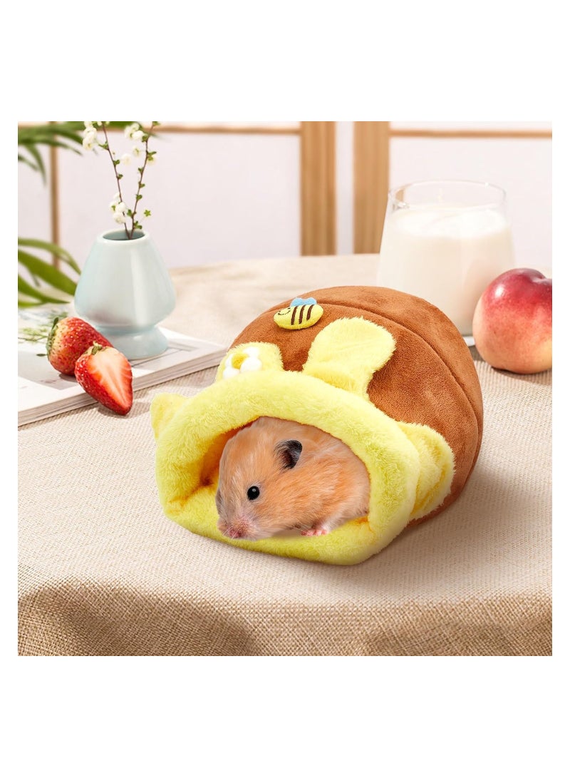 Hamster Bed Hideouts, Warm Small Animal Pet Beds, Hamster Bed House Accessories, for Small Pet Winter Sleeping Rat Hedgehog Chinchilla Ferret Hamster