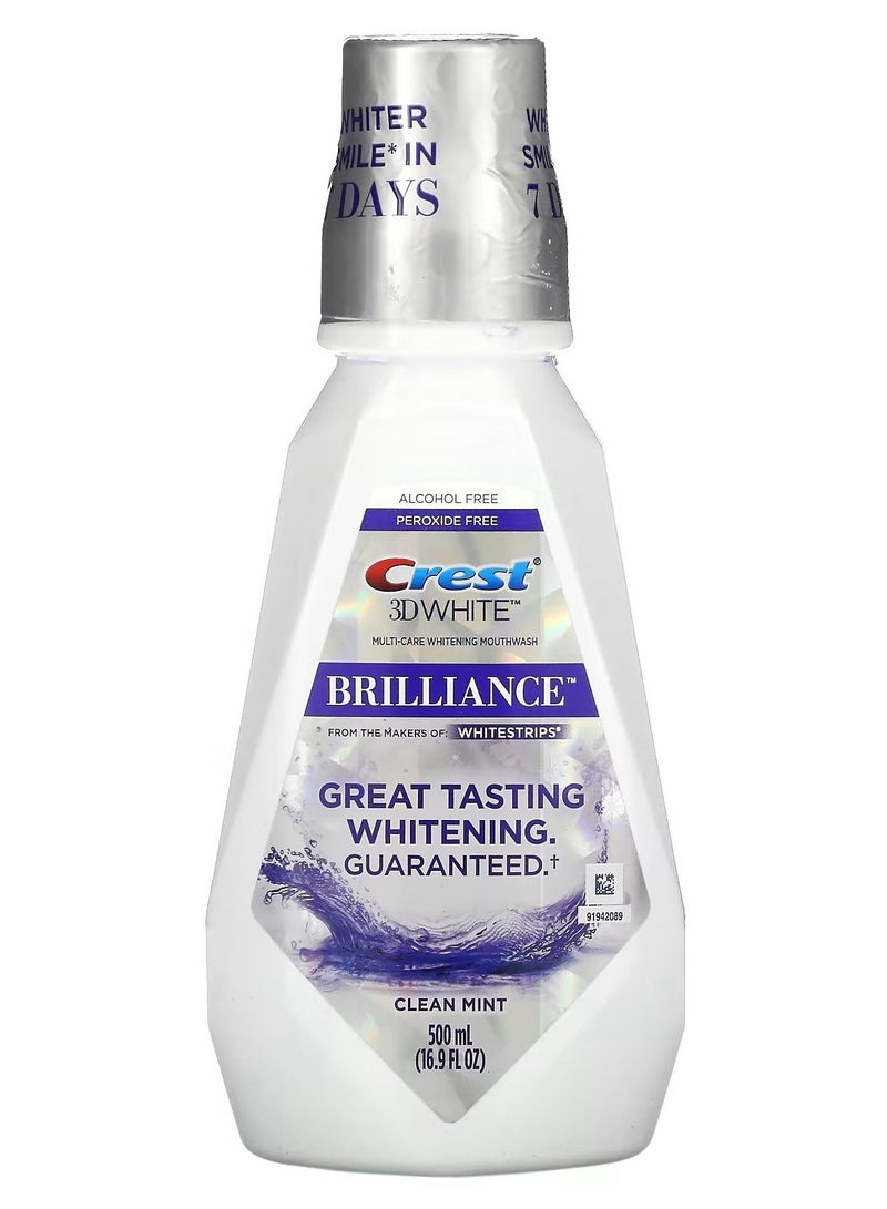 3D White Whitening Mouthwash Mint Clean 16.9 fl oz 500 ml