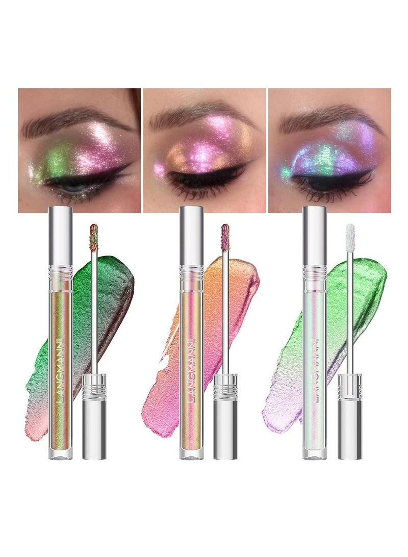 Langmanni Chameleon Liquid Eyeshadow: 6 Shades of Diamond Sparkle in a Single Tube!(L2201-013)