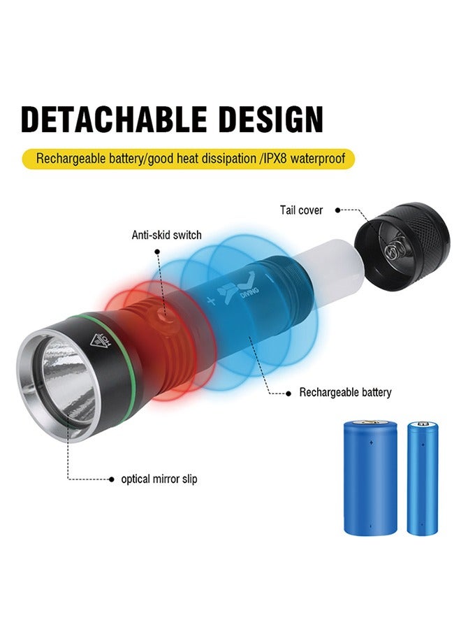 S3 Deep Sea Diving Flashlight - High-Intensity Underwater Photography Light, Waterproof and Durable
