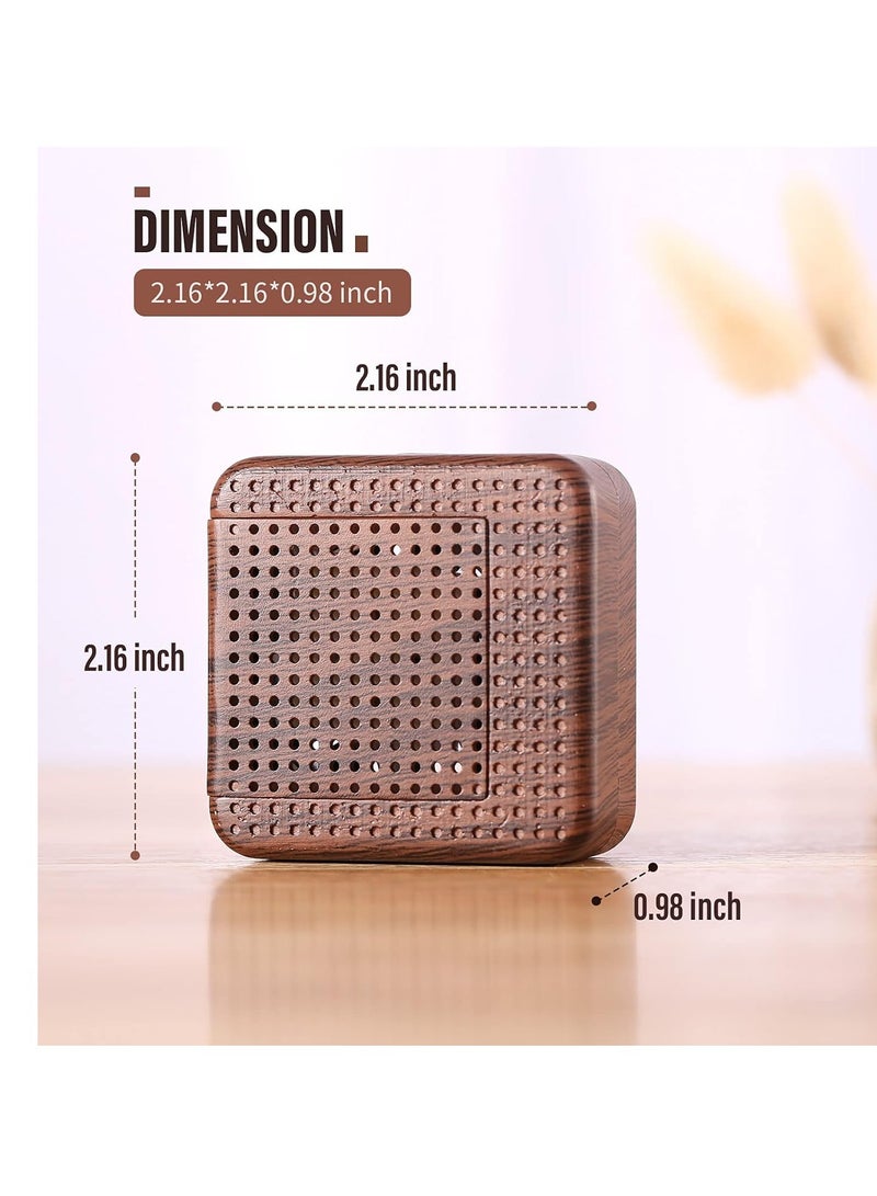 Weljoy Wood Grain Portable Diffuser for Essential Oils – Car or Travel, Mini Size, Quiet, Waterless, Re-Chargeable Battery or USB (Dark Brown)