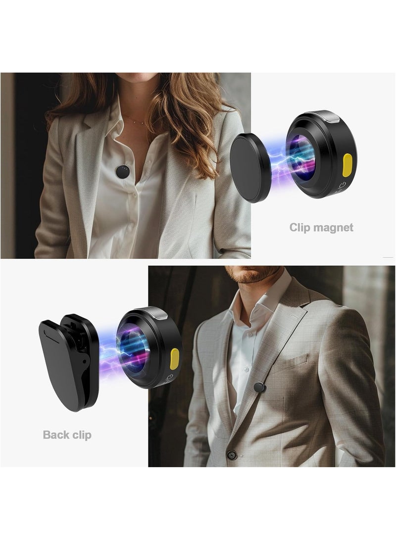 Wireless Lavalier Microphone for iPhone/Android with Lightning/USB C(2 TX+2 RX+Charging Case), Mini Microphone with Noise Cancellation, 35H Battery, Clip on Lapel Mic for Video Recording Vlog