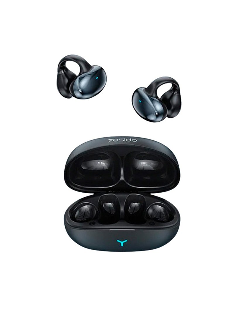 Yesido YSP14 Air Conduction Bluetooth Ear Clip Earphone Wireless HiFi Stereo Music Calling Headset - Black