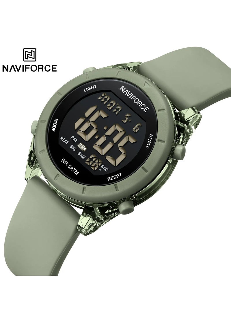 New Naviforce Watch NF-7108 Women's Fashion Watch, Stylish Digits Watch with Silicon Strap for Women