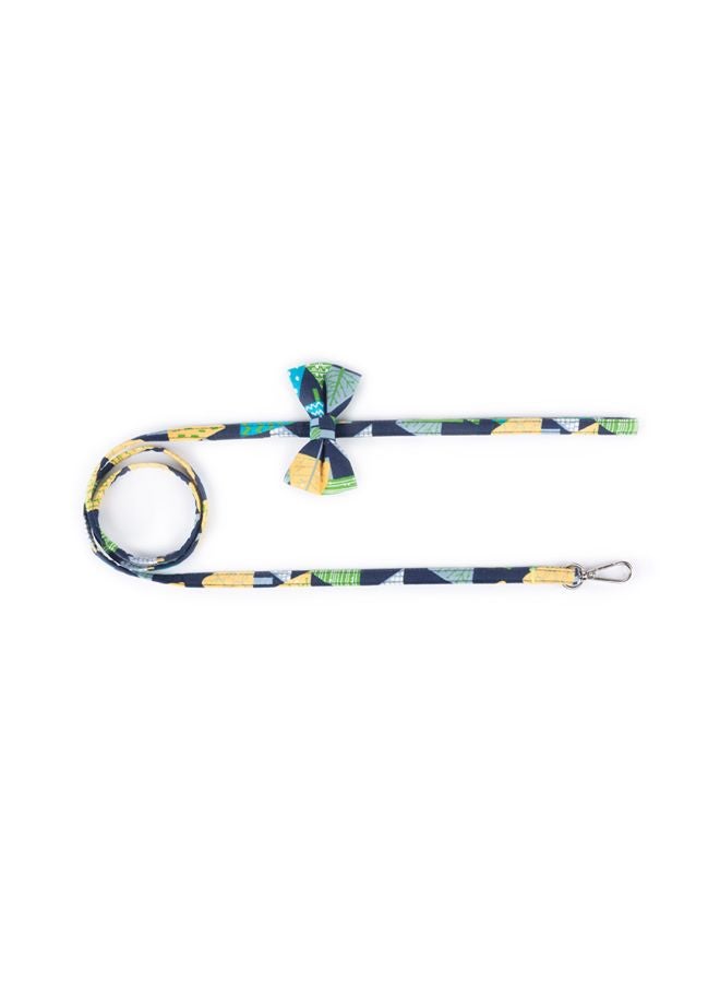 Cloth Art Dog Collar With Belt Blue/Yellow/Green