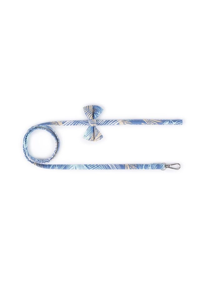 Cloth Art Dog Collar With Belt Blue/Yellow/White