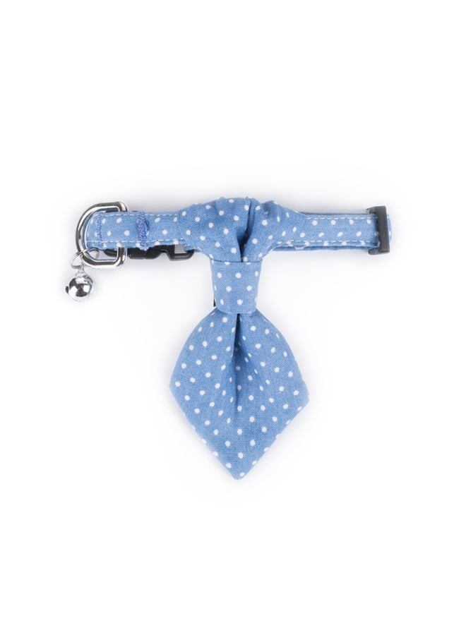 Cloth Art Dog Collar With Belt Blue/White