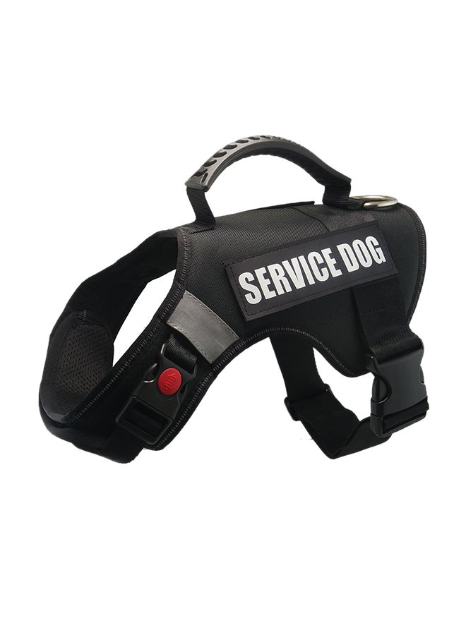 Adjustable Service Dog Harness Vest Black S