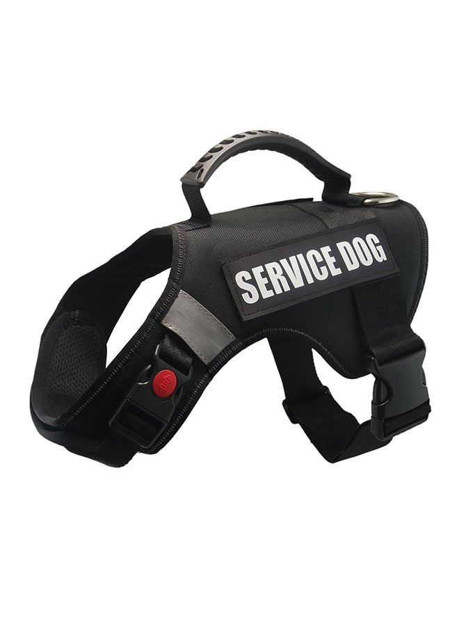 Adjustable Service Dog Harness Vest Black M