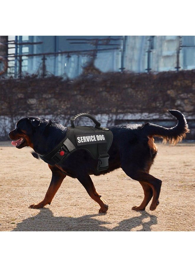 Adjustable Service Dog Harness Vest Black M