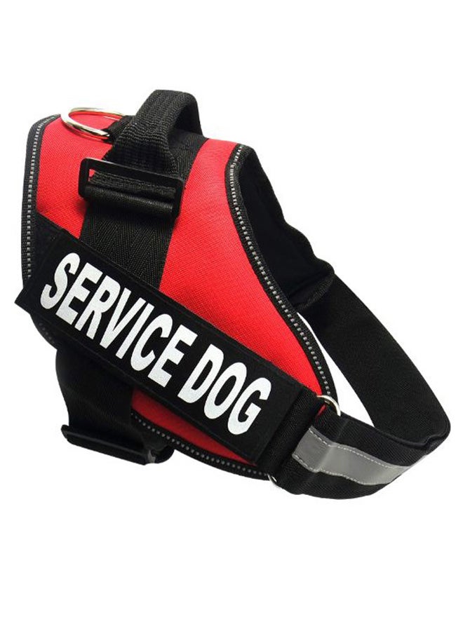 Reflective Service Dog Vest Harness Red/Black L