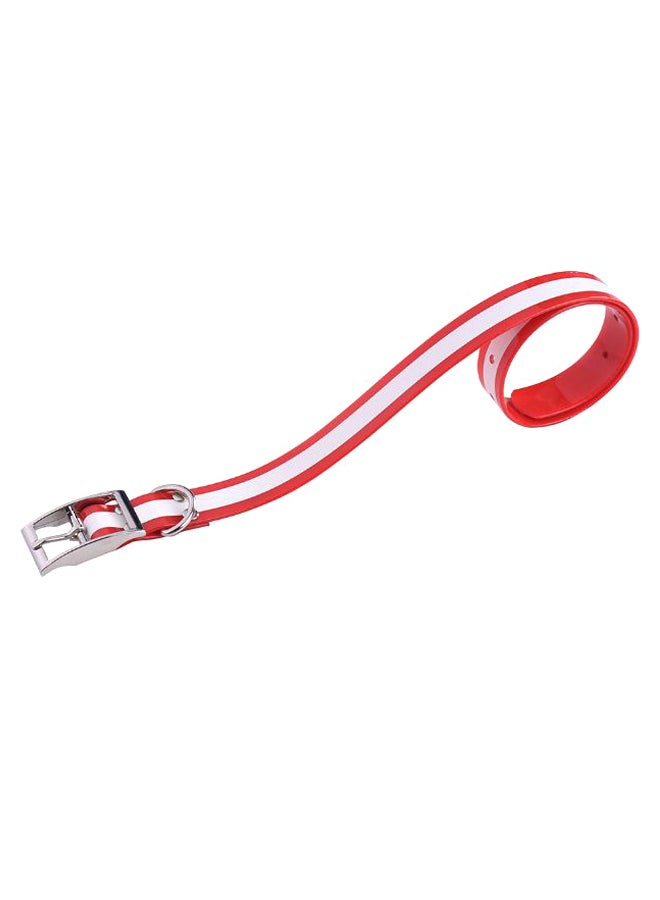Adjustable Pet Collar Strap Red/White 10.0x8.5x3.3cm