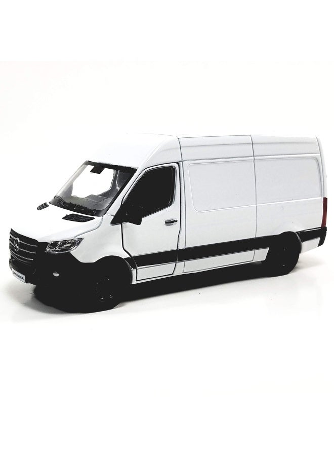 2019 Mercedes Benz Sprinter Cargo Van White 1:48 O Scale Die Cast Metal Model Toy Car W/Pullback Action