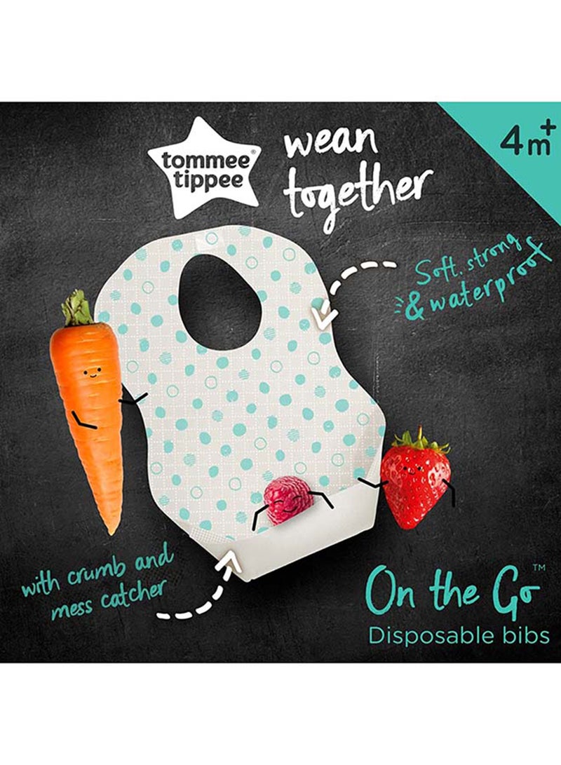 Disposable Bibs for Babies & Toddlers with Crumb Catcher - 20-Pack Mess-Free Feeding Essentials - Soft, Strong & Waterproof Baby Feeding Bibs for Travel, Home, Weaning & First Tastes