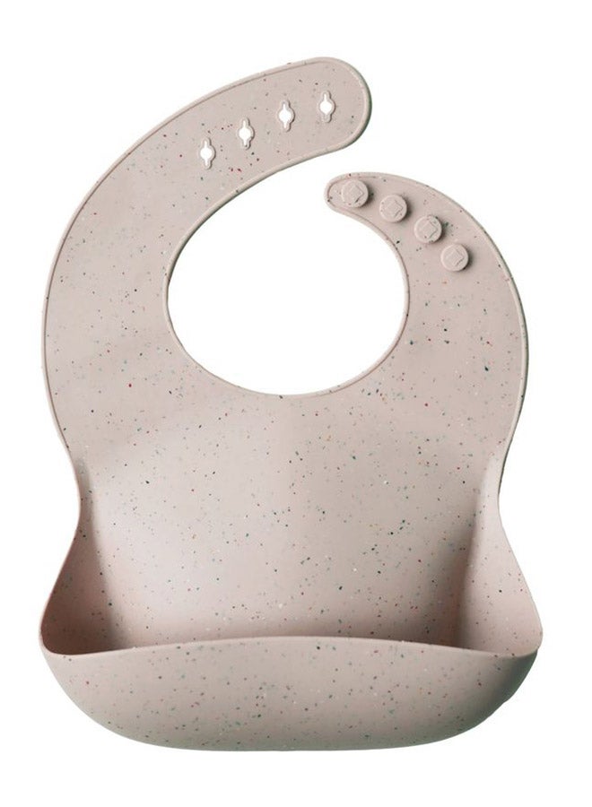 Adjustable Silicone Baby Bib - Shifting Sand Terrazzo