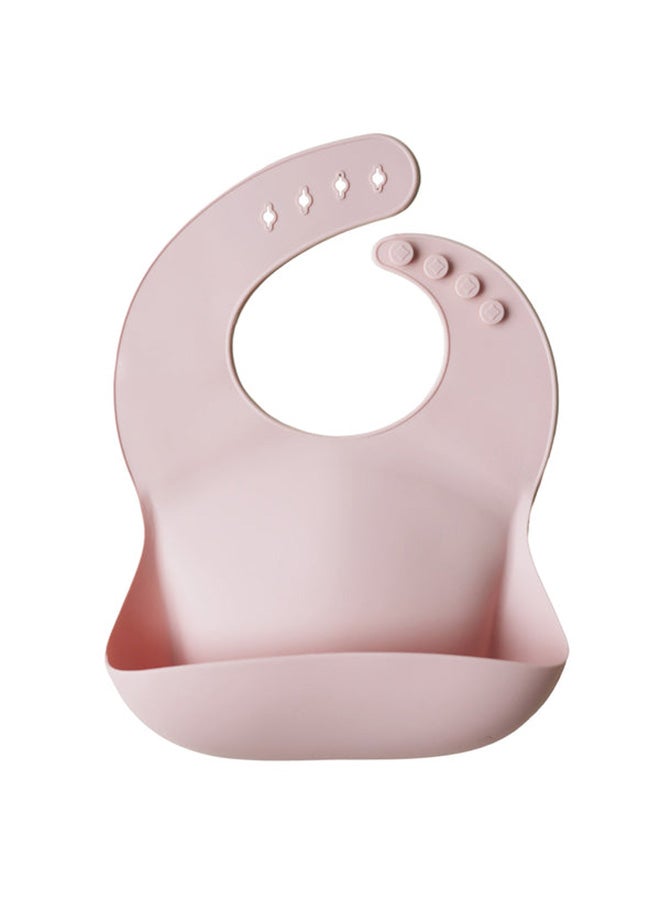 Adjustable Silicone Baby Bib - Blush