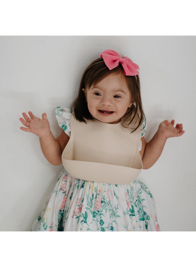 Adjustable Silicone Baby Bib - Blush
