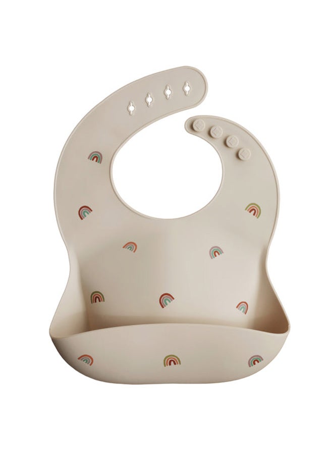 Rainbow Printed Silicone Baby Bib