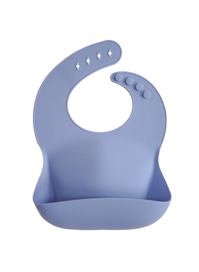 Silicone Baby Bib - Powder Blue