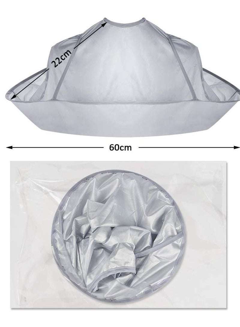 Hair Cutting Cape Umbrella, Hairdressing Cloak Beard Shaving Waterproof Hairdressing Kit Haircut Accessories Salon Barber, Hair Cutting Waterproof Cloth Perm Hair Dyeing Clothing Gray
