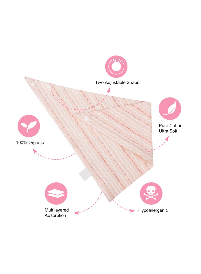 Baby Bandana Dribble Bibs, Stylish Triangle Drooling Bibs for Boys and Girls, 100% Cotton Baby Bibs for Newborn and Toddlers, Soft and Absorbent Bibs with Adjustable Snaps(set of 5)