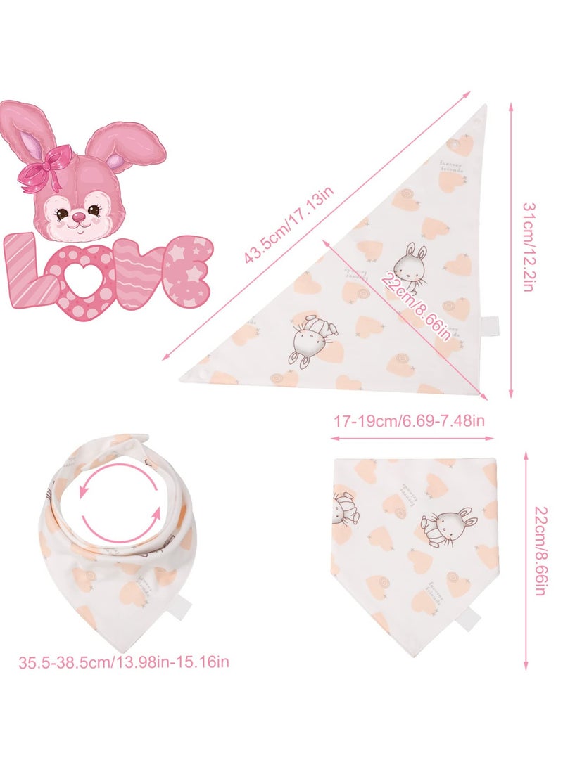 Baby Bandana Dribble Bibs, Stylish Triangle Drooling Bibs for Boys and Girls, 100% Cotton Baby Bibs for Newborn and Toddlers, Soft and Absorbent Bibs with Adjustable Snaps(set of 5)