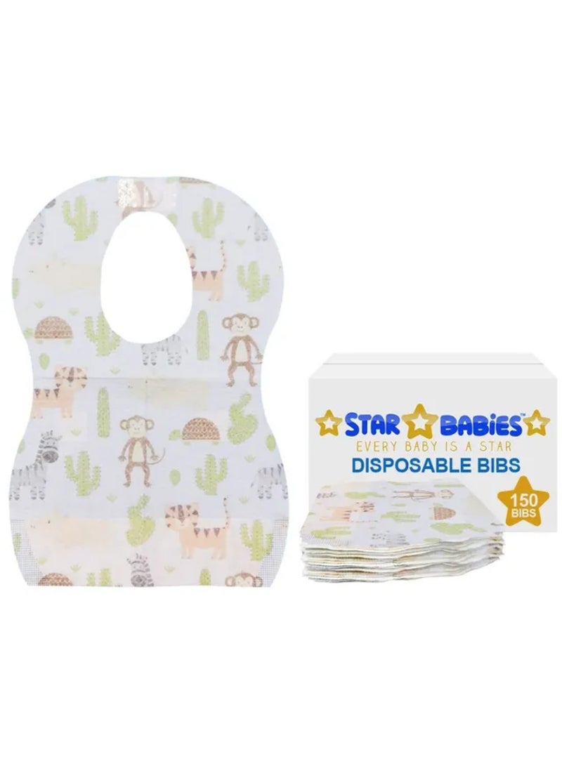 Disposable Bibs Pack Of 150 Animal